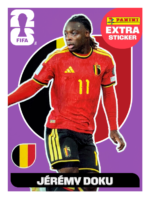 Figurinhas Legend Copa 2026 Extra Sticker Jérémy Doku Lilas