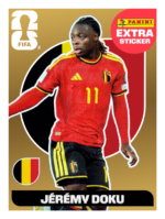Figurinhas Legend Copa 2026 Extra Sticker Jérémy Doku Ouro