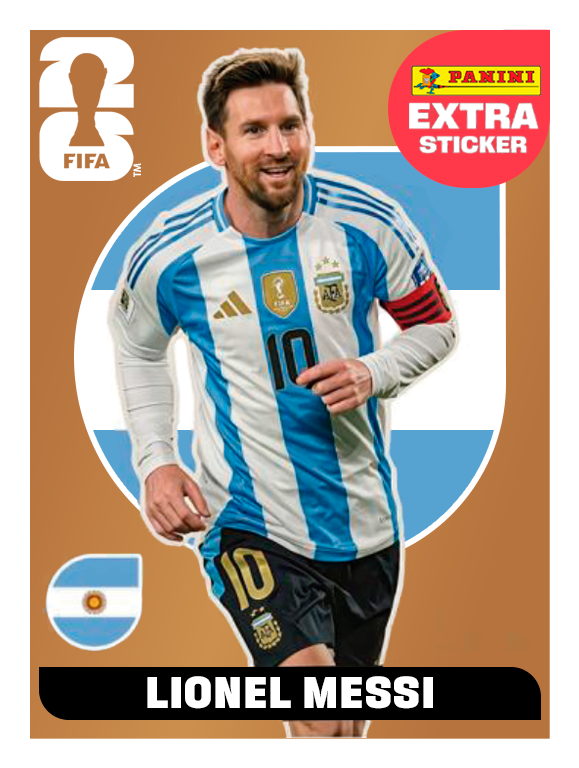 Figurinhas Legend Copa 2026 Extra Sticker Lionel Messi Bronze